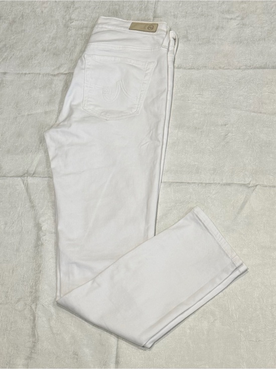 Ag Adriano Goldschmied Denim - AG Adriano Goldschmied The Prima Crop Cigarette Crop White Jeans Women’s 24